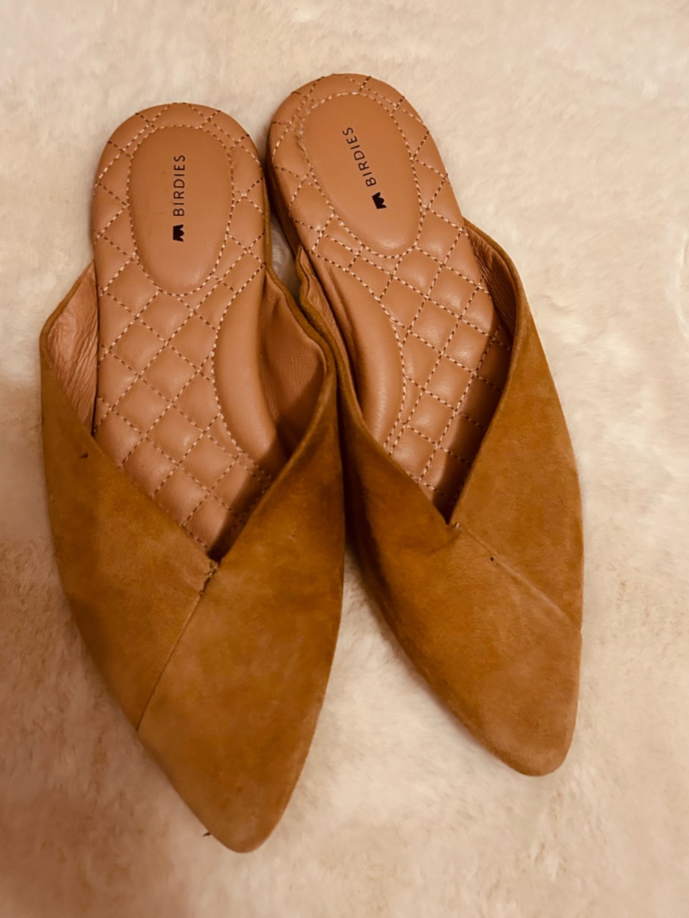 Birdies The Swan suede mules in the Golden Oak color Size 7 - Picture 3 of 14